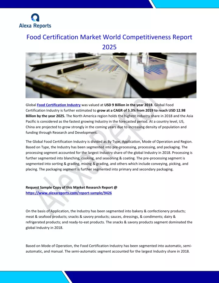 food certification market world competitiveness