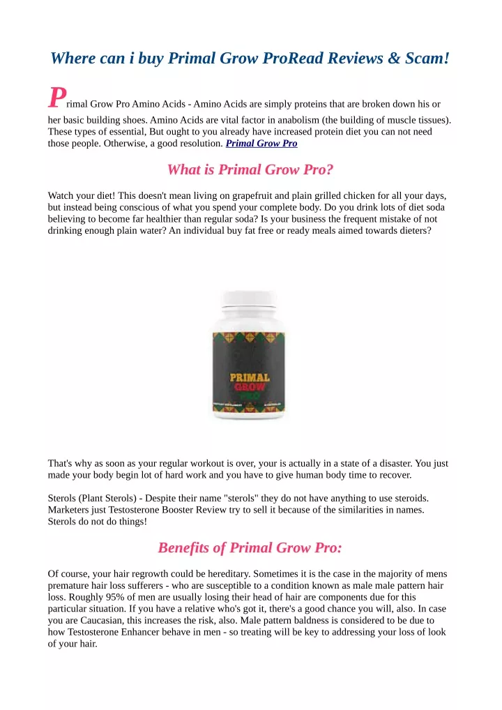 where can i buy primal grow proread reviews scam