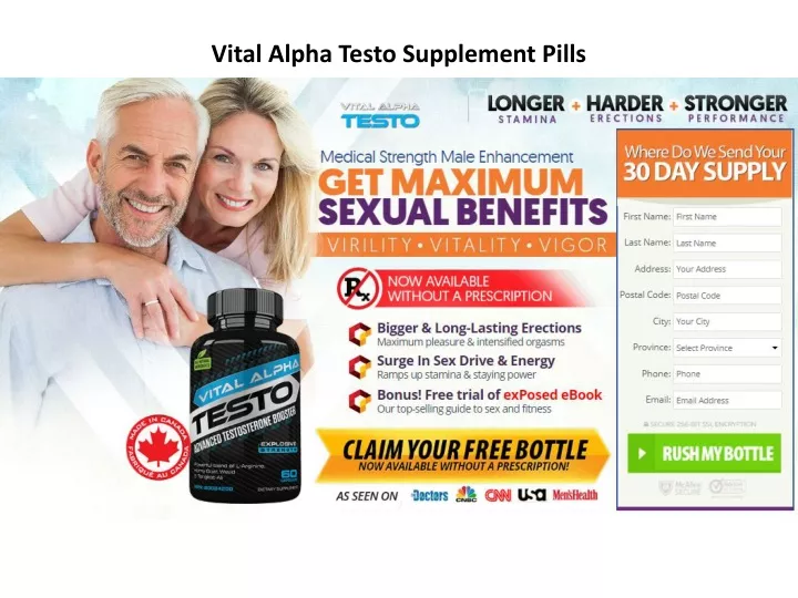 vital alpha testo supplement pills