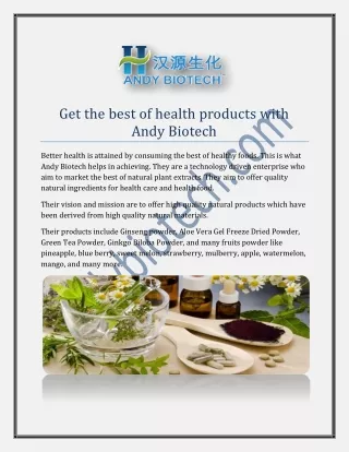 Get the best of health products at andybiotech.com
