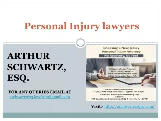 Arthur Schwartz gets your Personal Injury Claims
