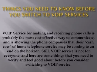 things you need to know before you switch to voip services