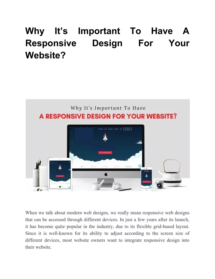 why responsive website