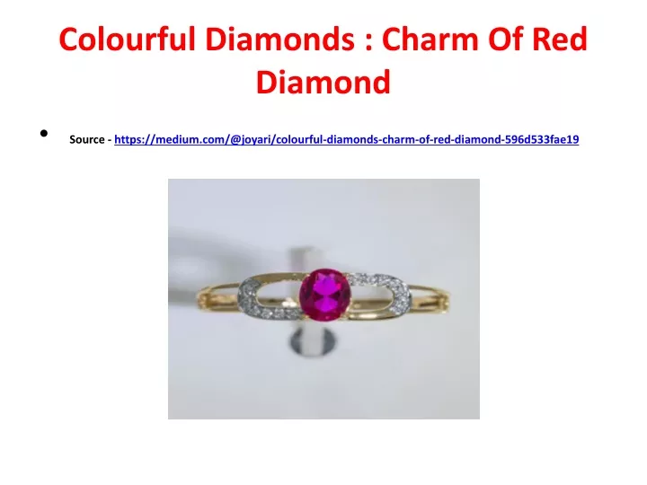colourful diamonds charm of red diamond