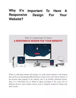 why it s responsiv e website
