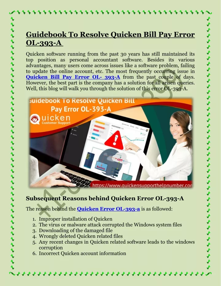 guidebook to resolve quicken bill pay error