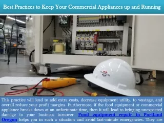 best practices to keep your commercial appliances up and running