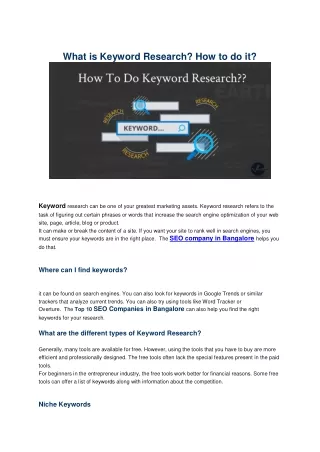 what is keyword research how to do it