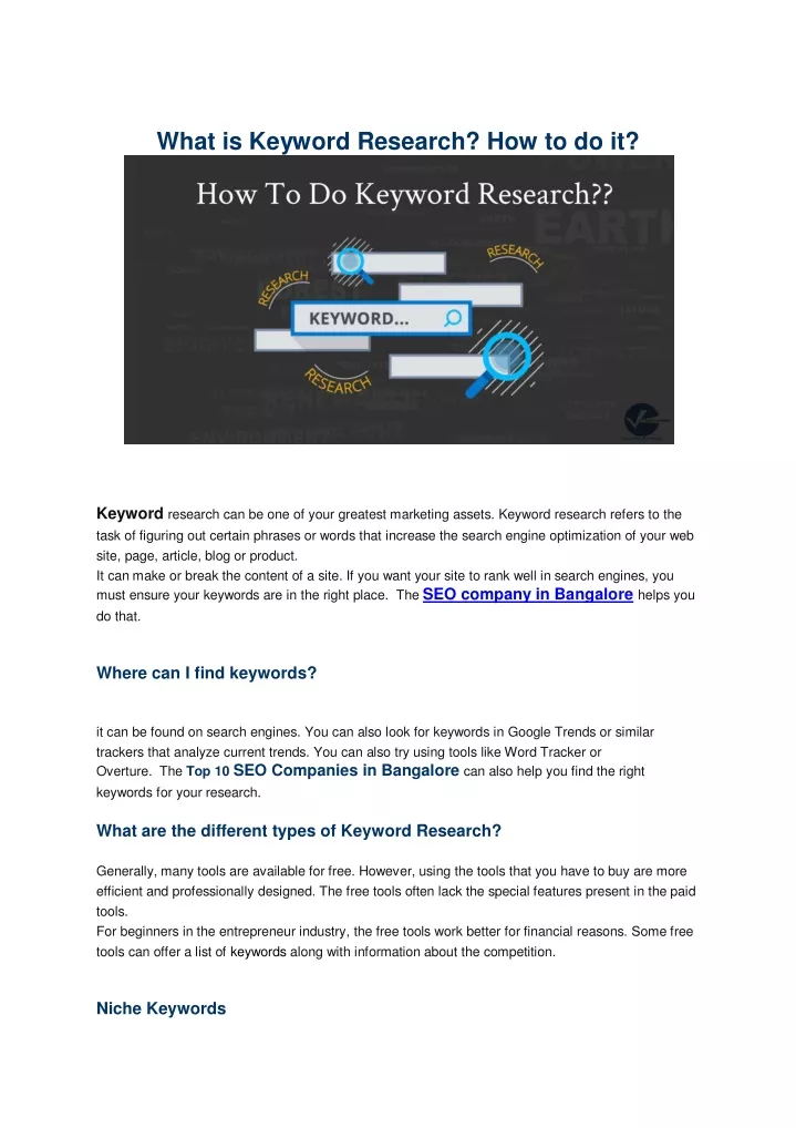 what is keyword research how to do it