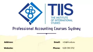 Professional Accounting Courses In Sydney | TIIS - Advanced Studies