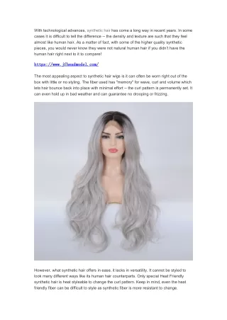 with technological advances synthetic hair