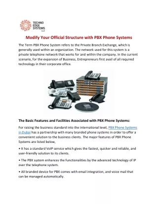 modify your official structure with pbx phone