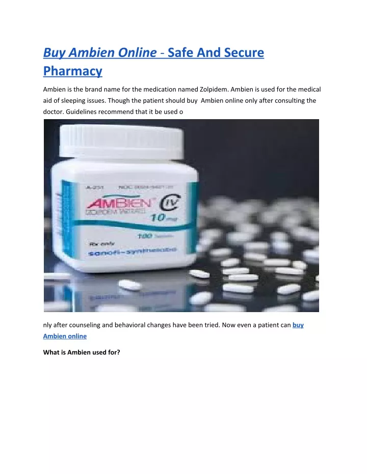 buy ambien online safe and secure pharmacy