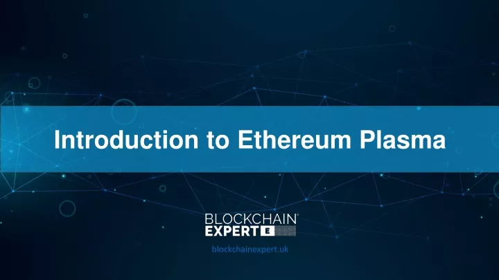 introduction to ethereum plasma