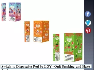 switch to disposable pod by loy quit smoking