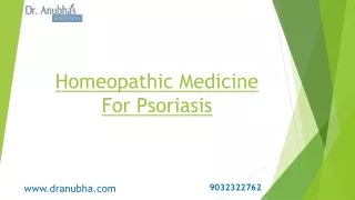 Homeopathic medicine for psoriasis