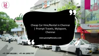 Cheap car rental services in chennai