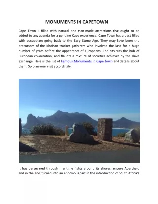 monuments in capetown