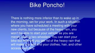 Bike Poncho! - The People's Poncho