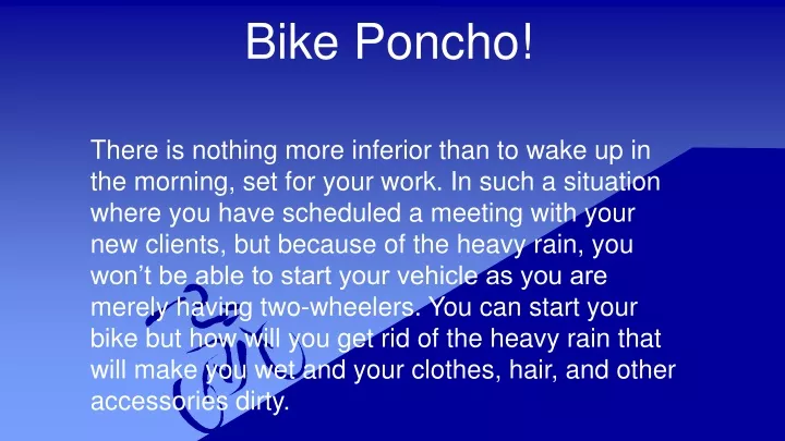bike poncho