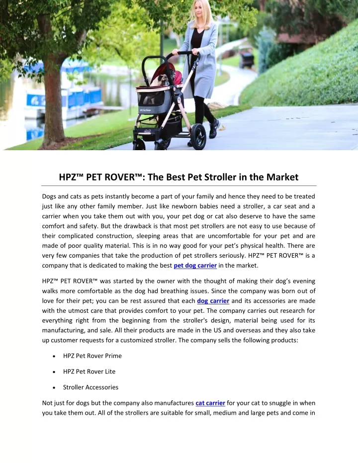 hpz pet rover the best pet stroller in the market