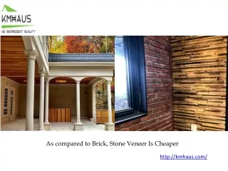 As compared to Brick, Stone Veneer Is Cheaper