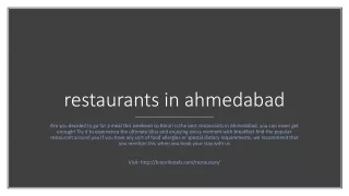 restaurants in ahmedabad