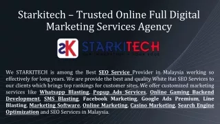 starkitech trusted online full digital marketing services agency