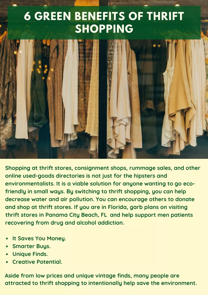 6 green benefits of thrift shopping