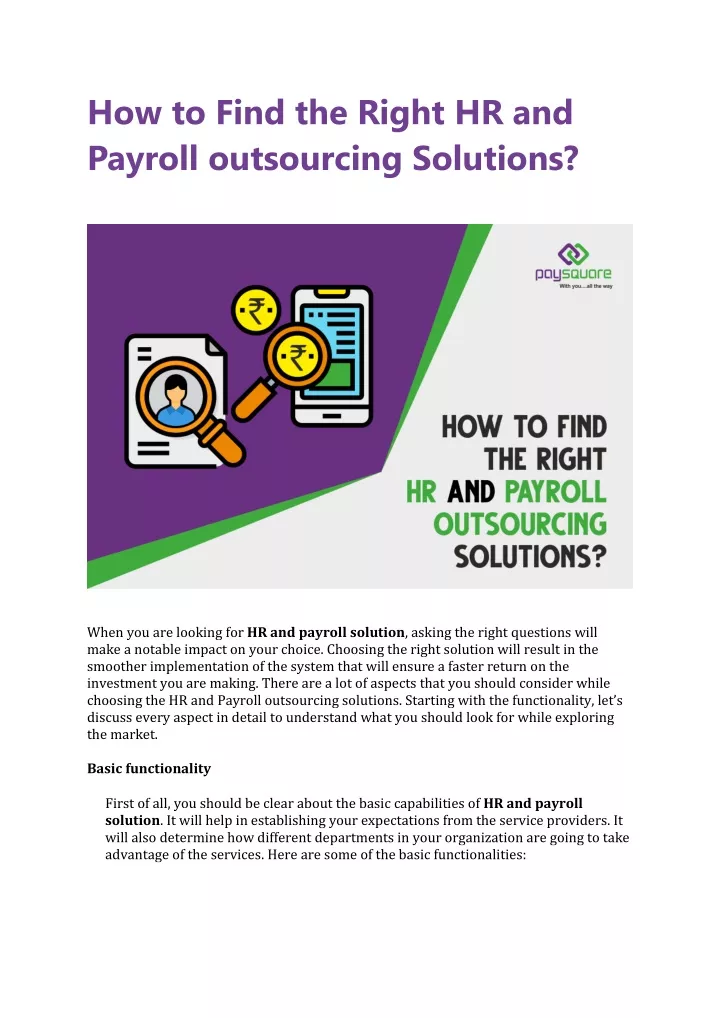 how to find the right hr and payroll outsourcing