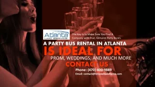 A Party Bus Rental in Atlanta is Ideal for Prom, Weddings, And Much More