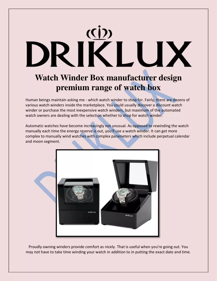 watch winder box manufacturer design premium