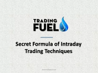 secret formula of intraday trading techniques