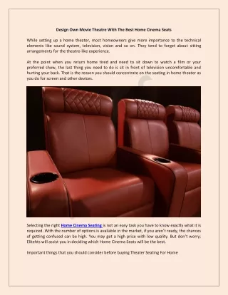 Theater Room Seating