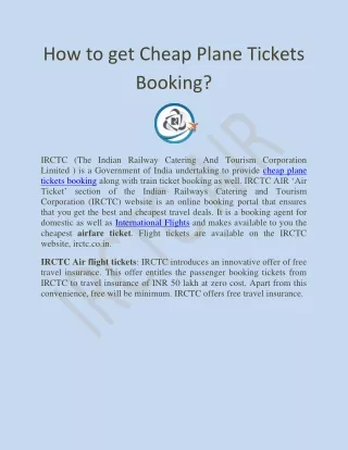 how to get cheap plane tickets booking