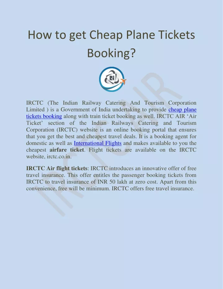 how to get cheap plane tickets booking