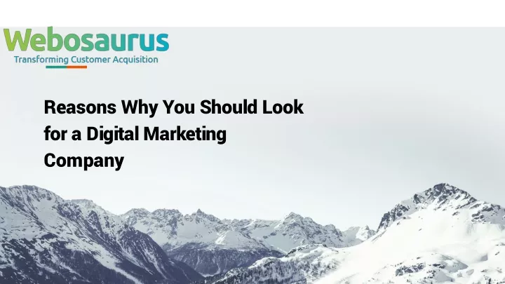reasons why you should look for a digital marketing company