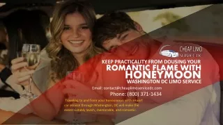 Keep Practicality From Dousing Your Romantic Flame With Honeymoon Rockville Limo Service