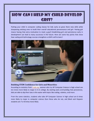 how can i help my child develop grit