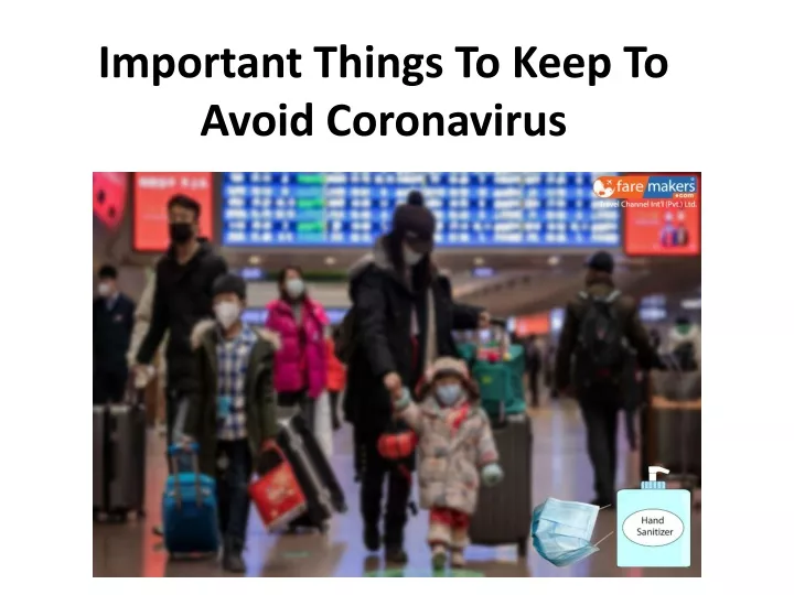 important things to keep to avoid coronavirus