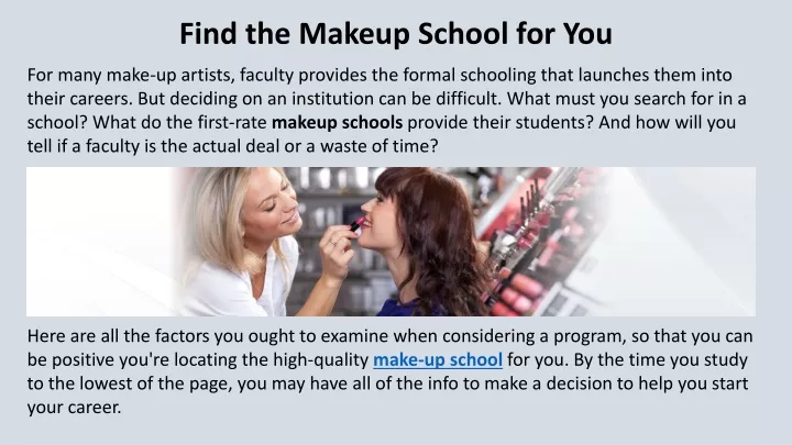 find the makeup school for you