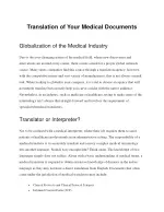 Translation of Your Medical Documents