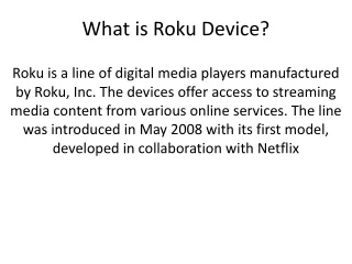 What is Roku Device and How Setup for TV