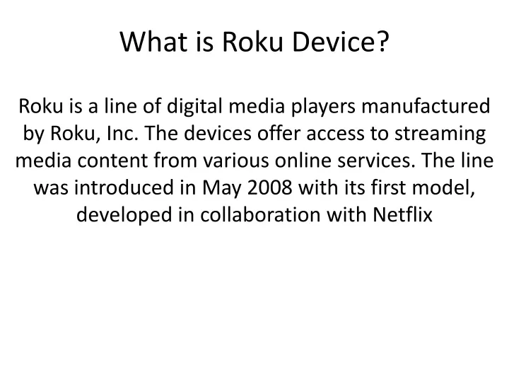 what is roku device