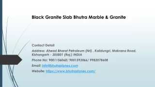 Black Granite Slab Bhutra Marble & Granite
