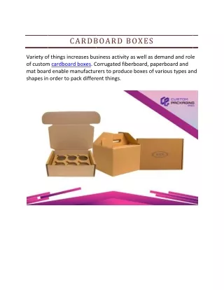 cardboard boxes
