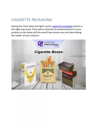 cigarette packaging