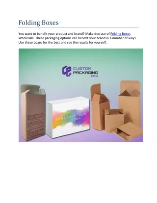 folding boxes