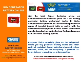 buy generator battery online