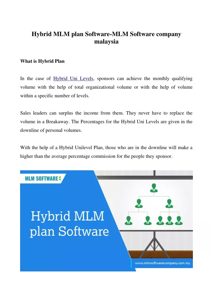 hybrid mlm plan software mlm software company